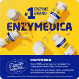 Digest Spectrum de Enzymedica, cápsulas sobre fondo blanco listas para tomar.