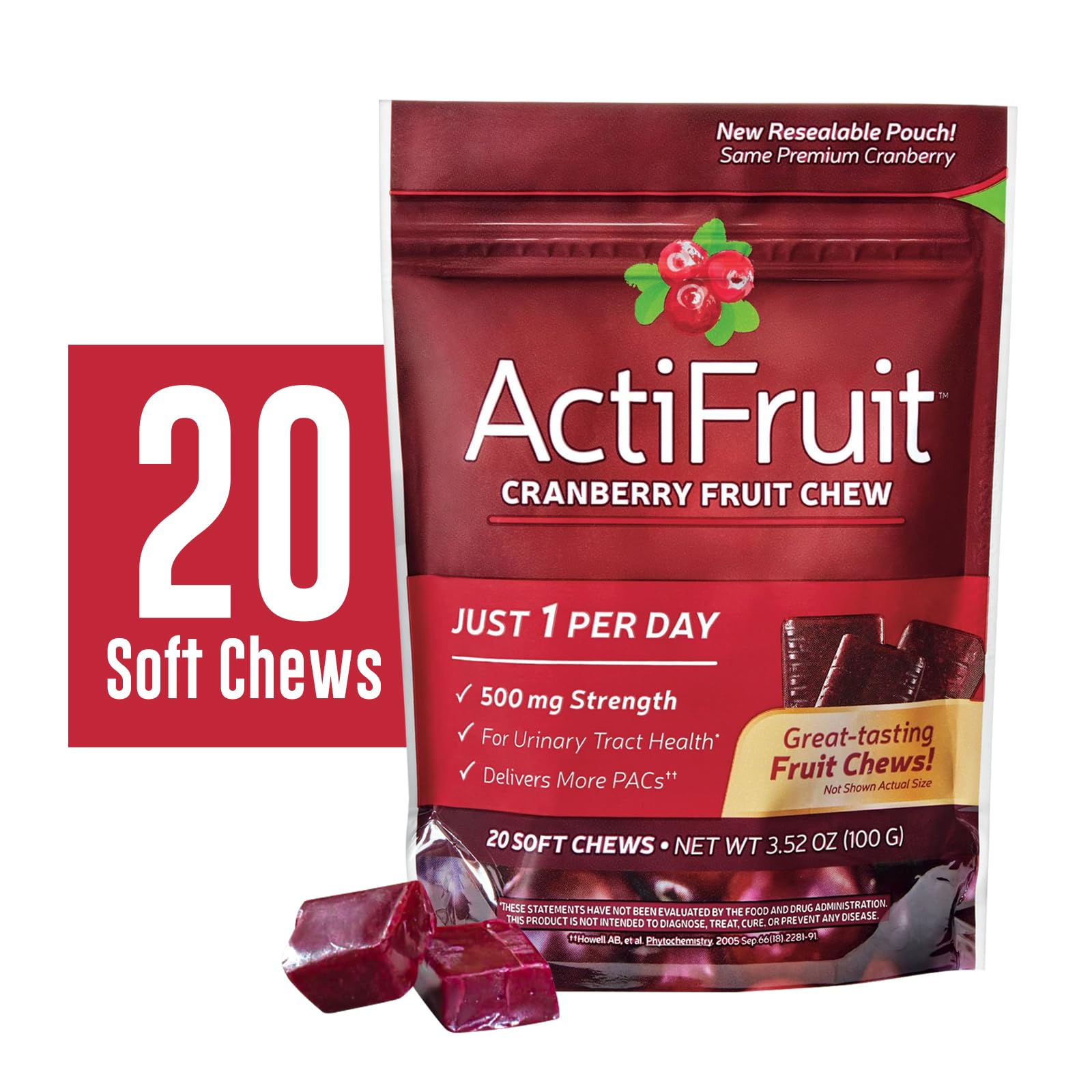 Gomitas suaves ActiFruit en primer plano, sabor afrutado para snack saludable.