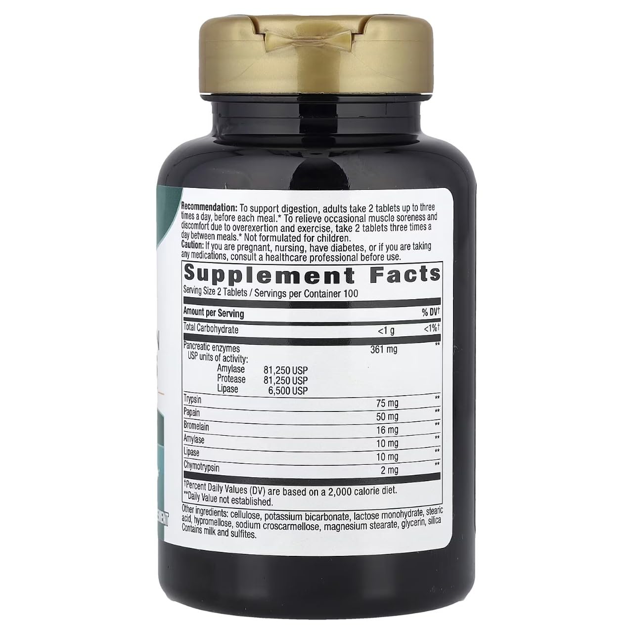 Enzymatic Therapy Mega-Zyme, tabletas, ideal para apoyar la digestión tras comidas abundantes.