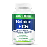 Botella de Enzyme Science Betaine HCl con Pepsina para apoyar la digestión tras las comidas