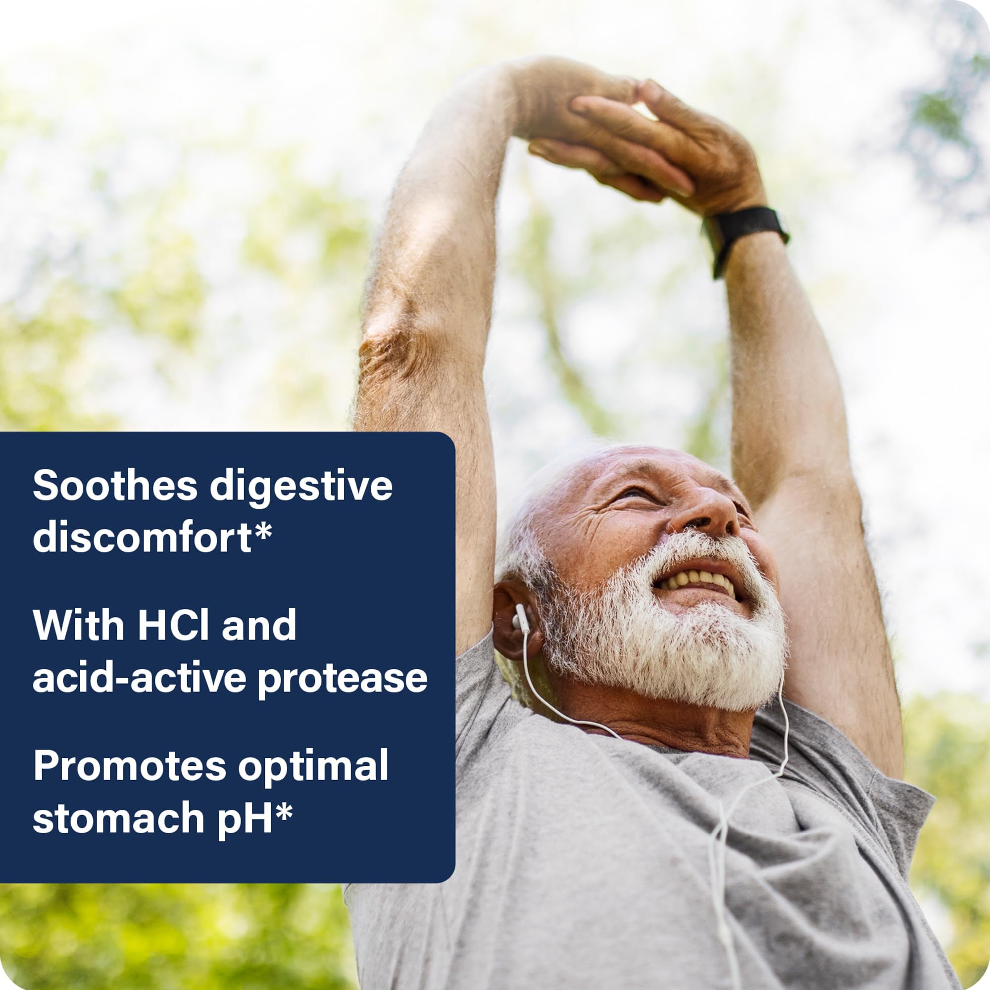 Vierta la dosis de Enzyme Science Betaine HCl con Pepsina para digestión suave