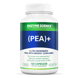 Enzyme Science PEA + Curcuma, botella de cápsulas, apoyo general para movilidad y bienestar.