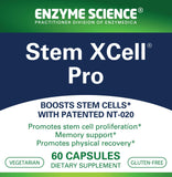 Enzyme Science Stem XCell Pro, etiqueta: información de la fórmula NT-020 y nutrientes.