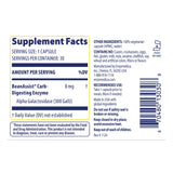 BeanAssist de Enzymedica, etiqueta frontal visible, facilita identificar el suplemento para carbohidratos complejos.