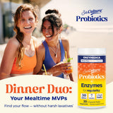 Enzymedica Dinner Duo, enzimas de amplio espectro descomponiendo carbohidratos, proteínas y grasas.