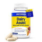 Enzymedica DairyAssist: botella para facilitar la digestión de lácteos tras comer.