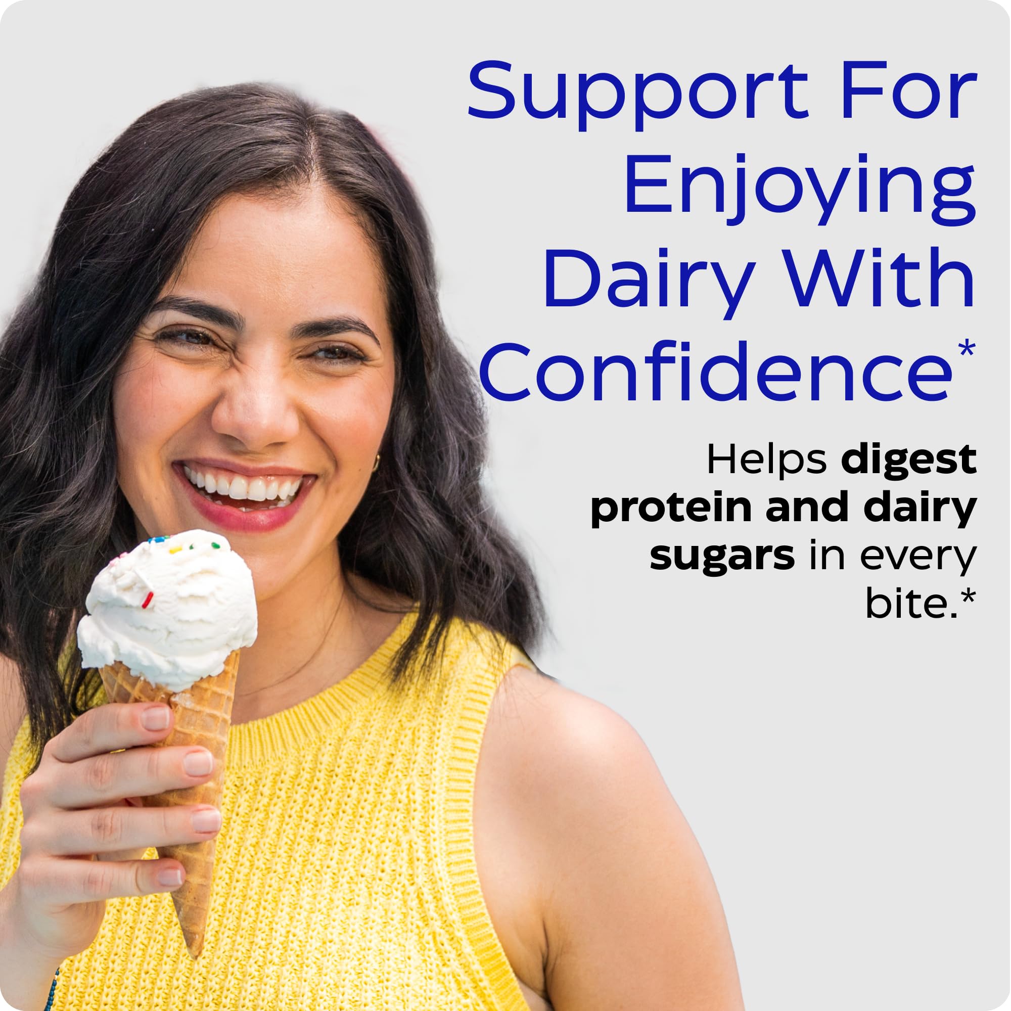 Enzymedica DairyAssist: etiqueta que destaca ingredientes y beneficios digestivos.
