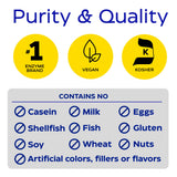 Enzymedica DairyAssist: tecnología THERA-BLEND para acción en todo el rango de pH.