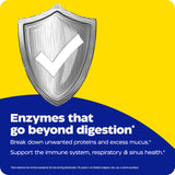 Defensa Inmune de Enzymedica: lista de ingredientes proteolíticos y beneficios potenciales.