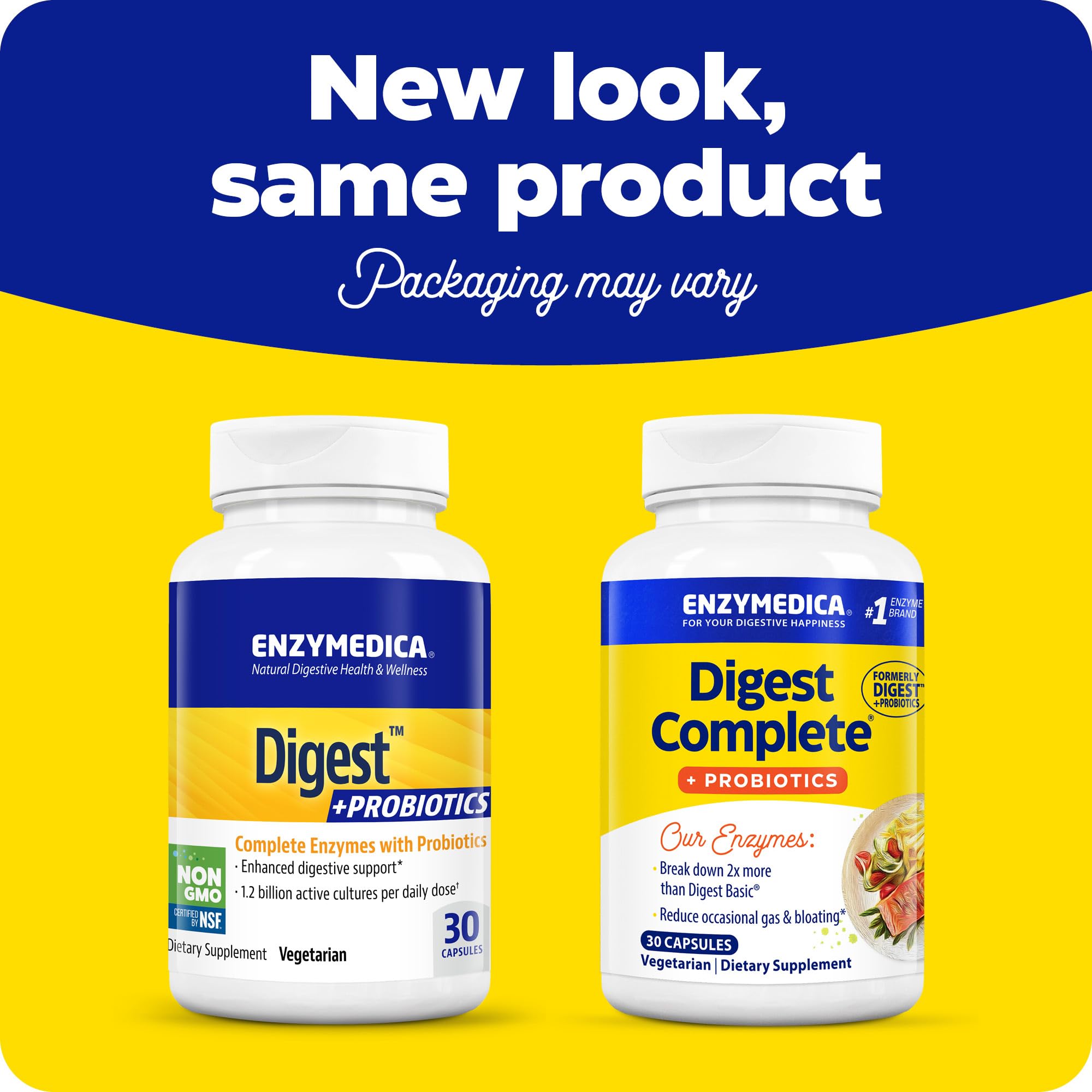Digest Basic Enzymedica: cápsulas en blister para llevar cómodamente.