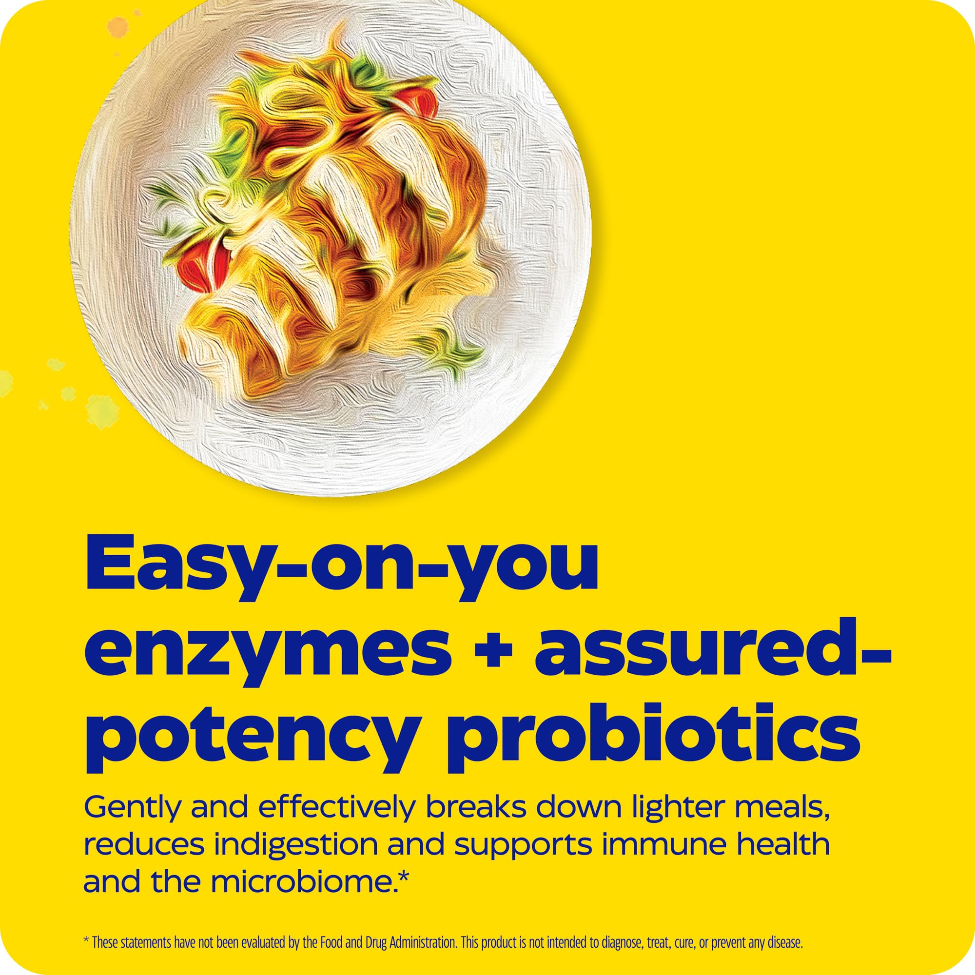 Digest Basic en placa de ingredientes, lista de probióticos y enzimas.