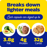 Digest Basic Enzymedica: cápsulas sobre un plato, formato práctico.