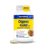 Enzymedica Digest Gold ATPro: cápsulas para digestión rápida tras comidas abundantes.