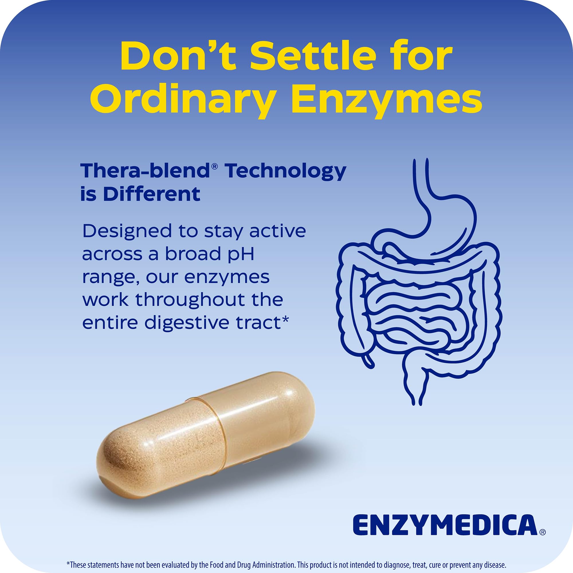 Digest Gold Thera-blend de Enzymedica optimiza enzimas en distintos pH.