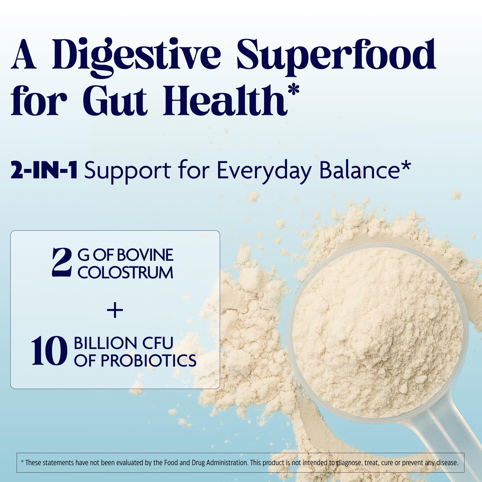 Enzymedica calostro 2 g dosis favorece equilibrio intestinal diario.