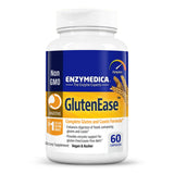 GlutenEase de Enzymedica, cápsulas en bote, apoyo a la digestión de gluten y caseína