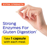 Dosis diaria de GlutenEase indicada, una cápsula por comida.