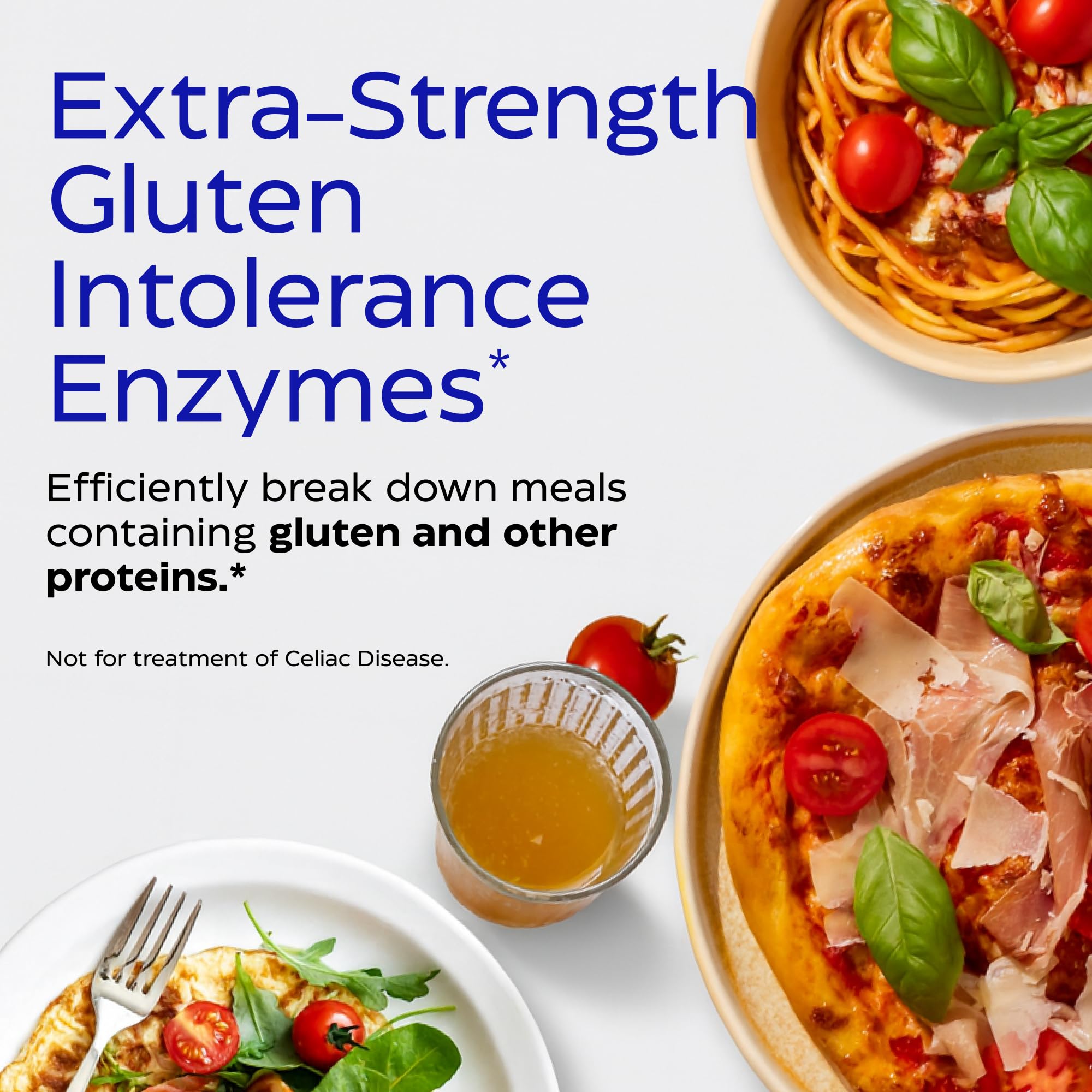 Etiqueta frontal de GlutenEase muestra composición avanzada.