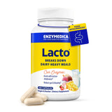 Enzymedica Lacto: botella de cápsulas para apoyar la digestión de lácteos.