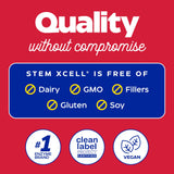 Enzymedica Stem XCell, caja y etiqueta, empaque práctico para casa.