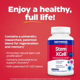 Enzymedica Stem XCell, cápsulas cercanas, dosis diaria para soporte antioxidante.
