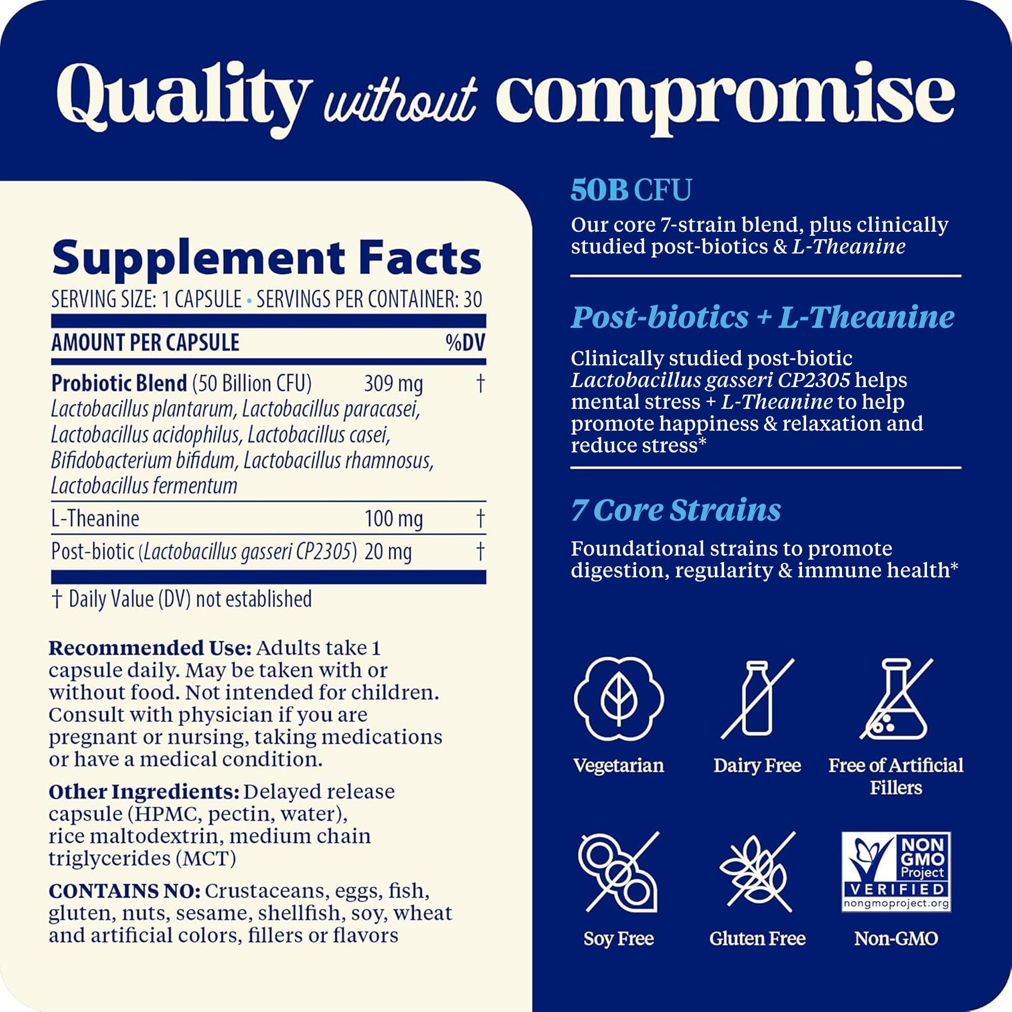 Frasco SubCulture Probiotics con etiqueta visible y clara