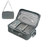 Bolsa CPAP universal EonRivet vista frontal, lista para viajar.