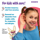 Aplicación de gotas de Eosera para niños para alivio sencillo en minutos.
