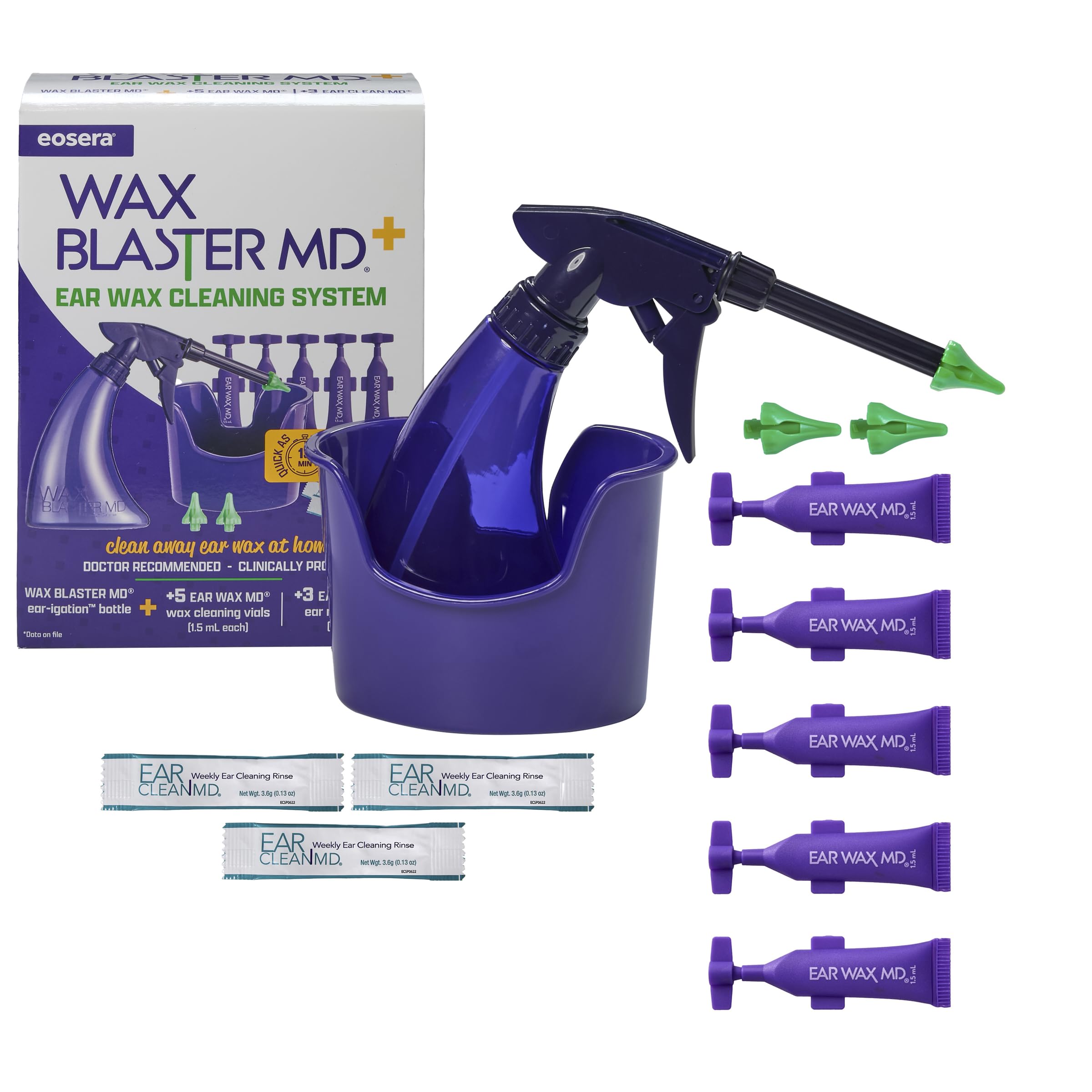 eosera Wax Blaster MD+: botella ergonómica para limpieza suave del oído