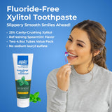 Epic pasta dental sin fluoruro para cuidado suave y seguro.