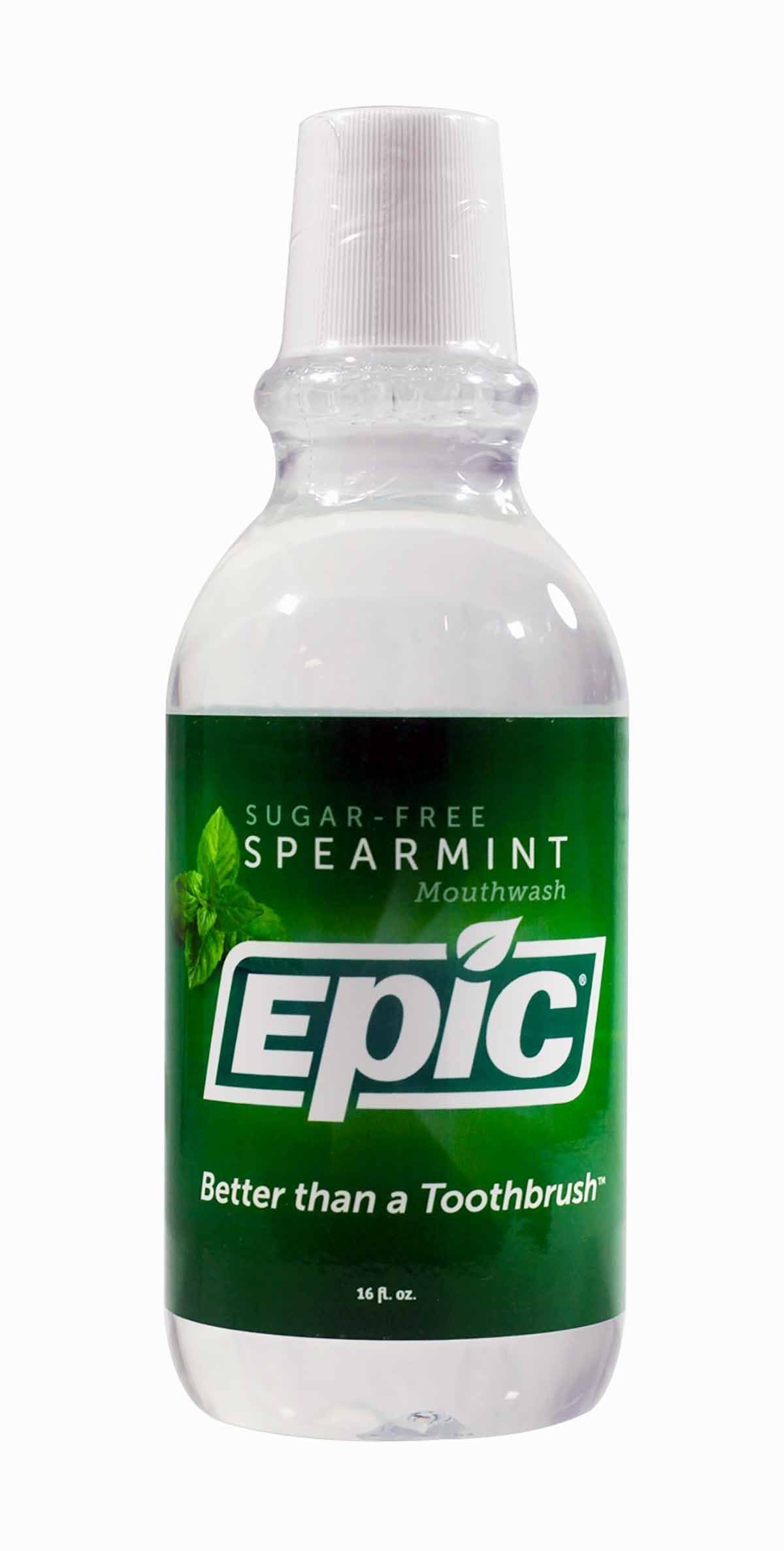 Epic Xilitol Menta, enjuague bucal para uso diario con sensación fresca y higiene bucal diaria.