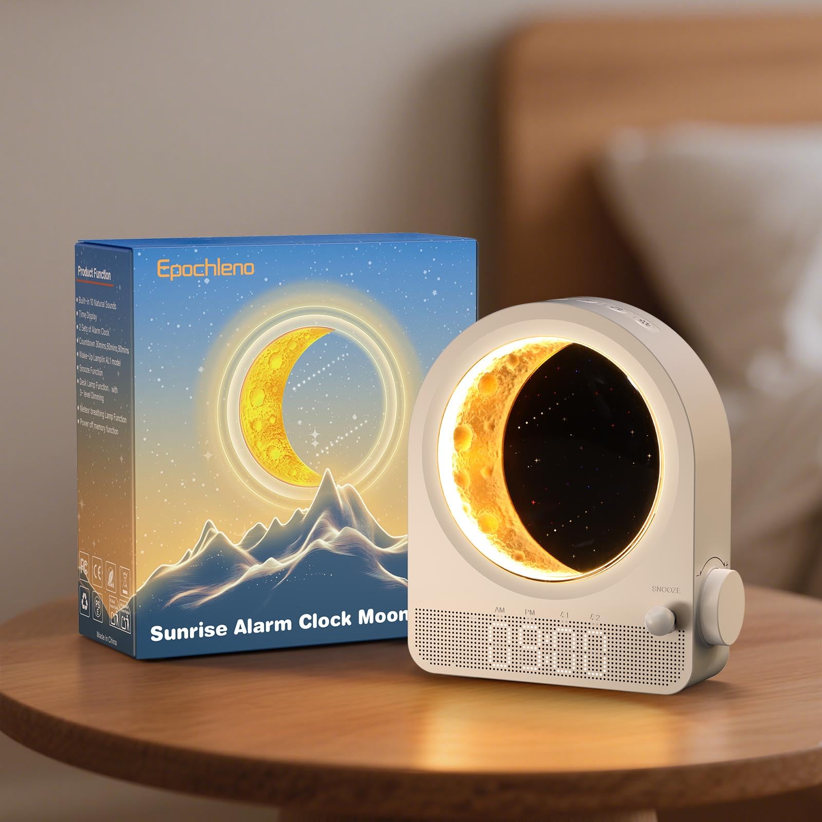 Epochleno Despertador Amanecer: amanecer suave para despertar con energía.