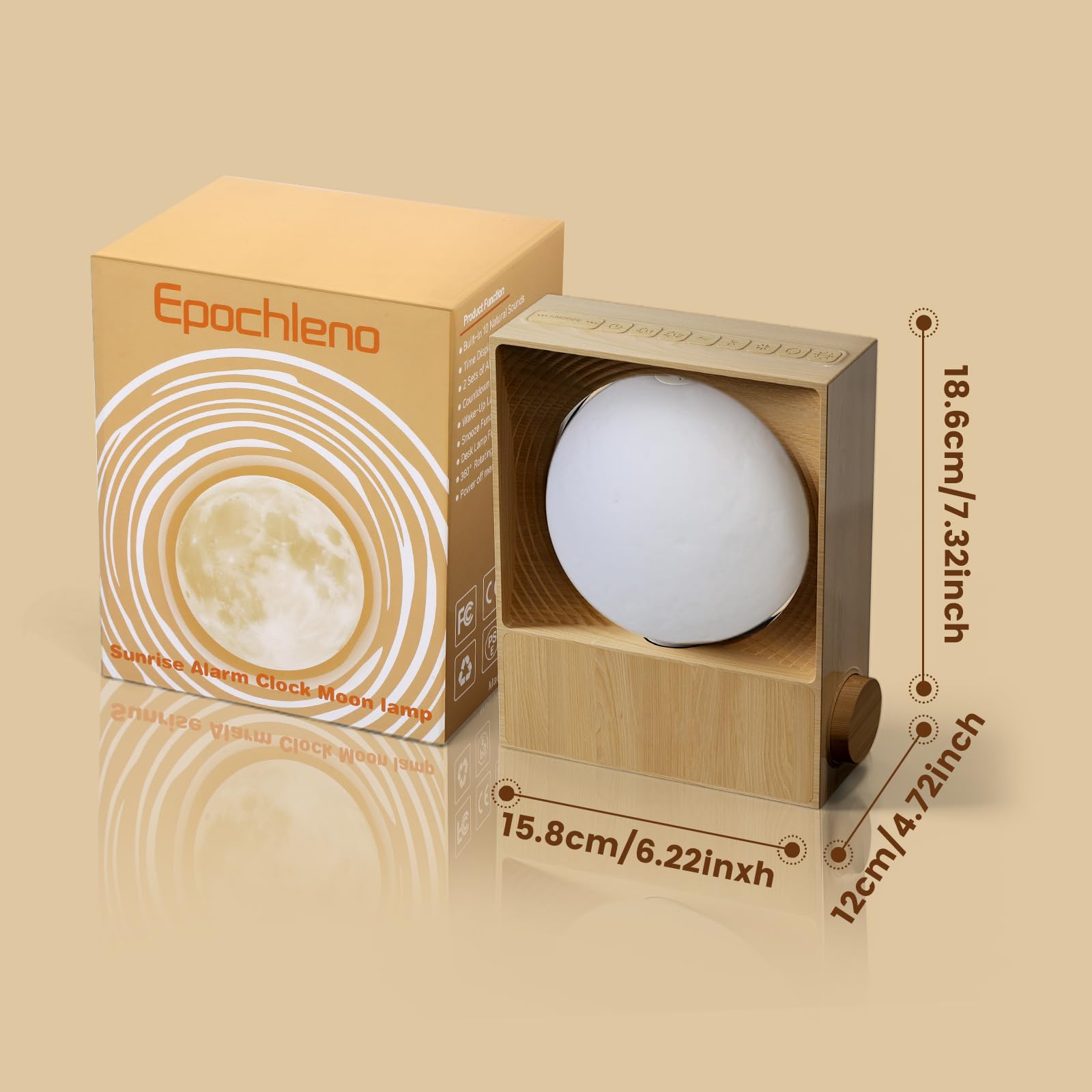 Epochleno regalo de madera, diseño elegante para dormitorio.