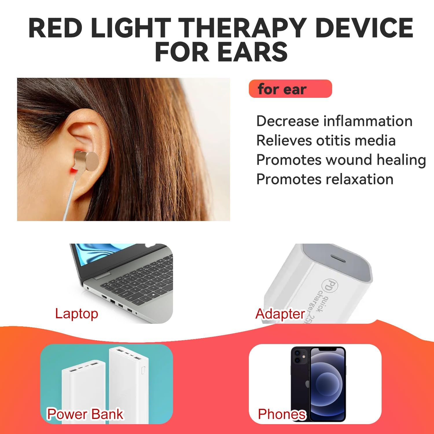 Epstur therapy de luz roja para nariz, alivio suave y práctico.