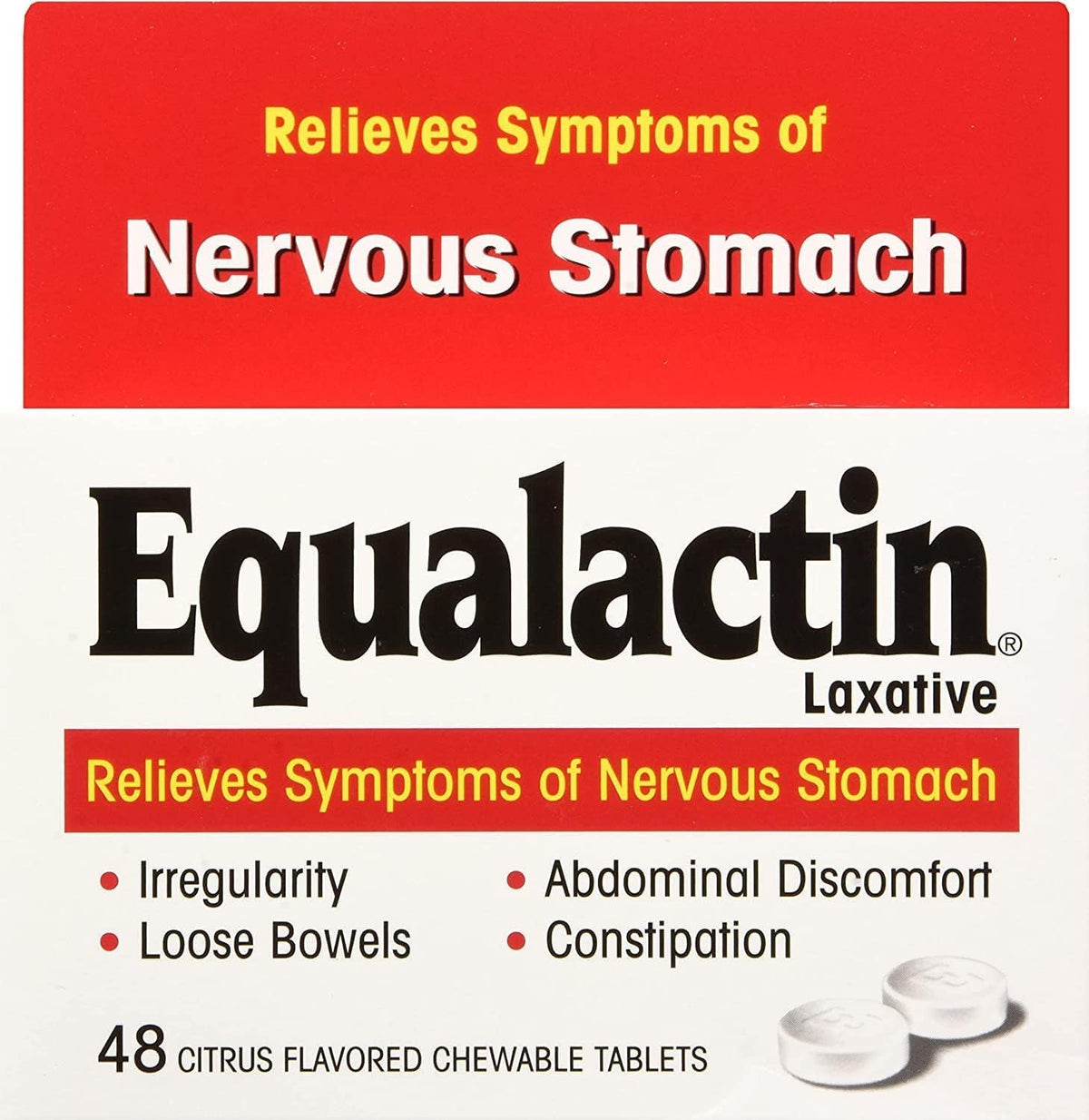 Equalactin comprimidos masticables, empaque-4, opción conveniente para viaje
