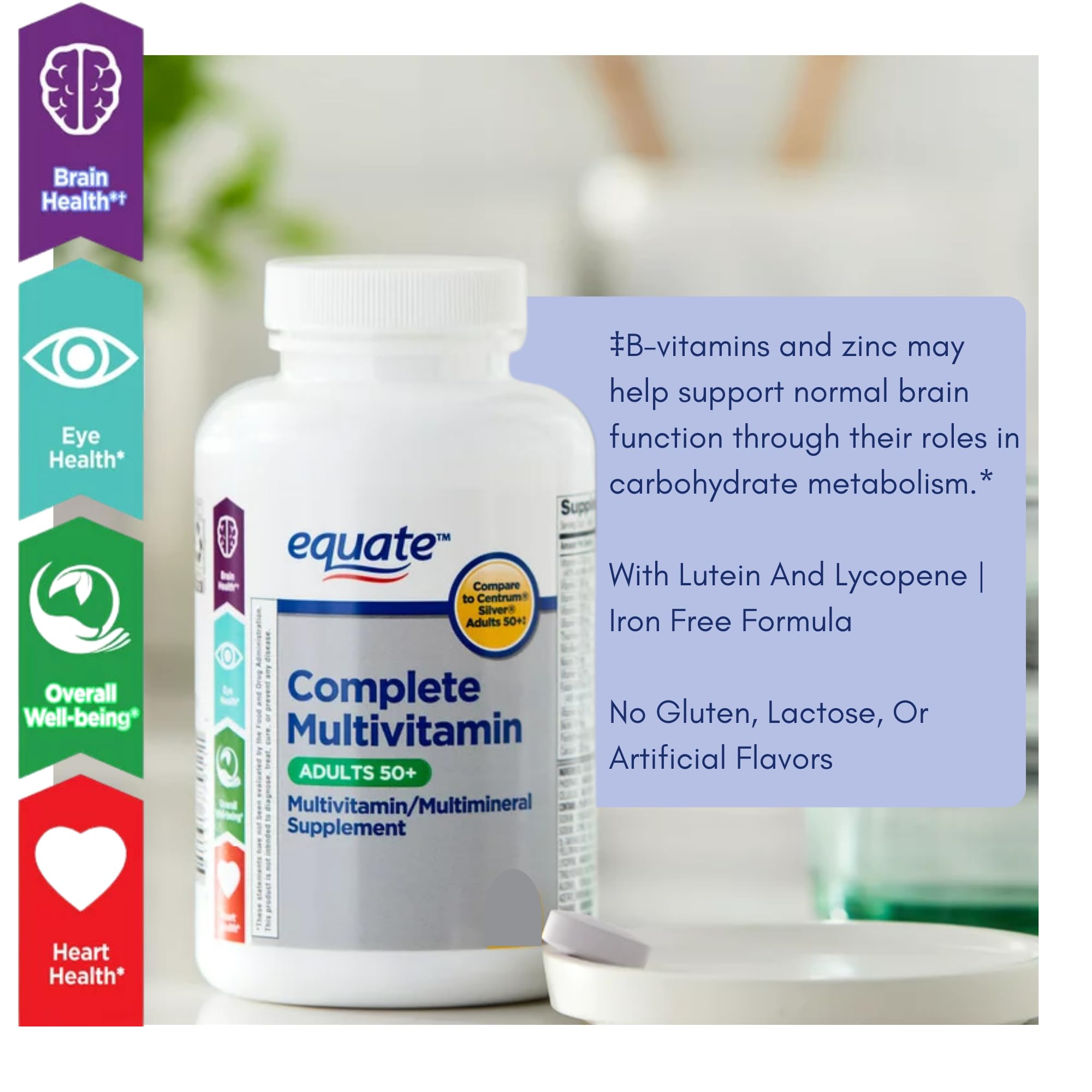 Equate 50+ etiqueta nutricional: guía clara de ingredientes