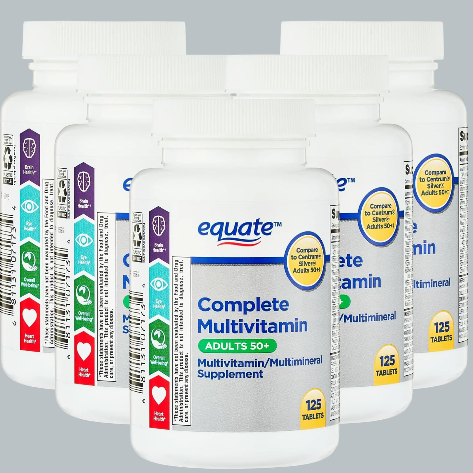 Equate 50+ tabletas envase: nutrición diaria para mayores de 50