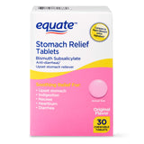 Equate alivio estomacal, tableta masticable rosa para malestares ocasionales