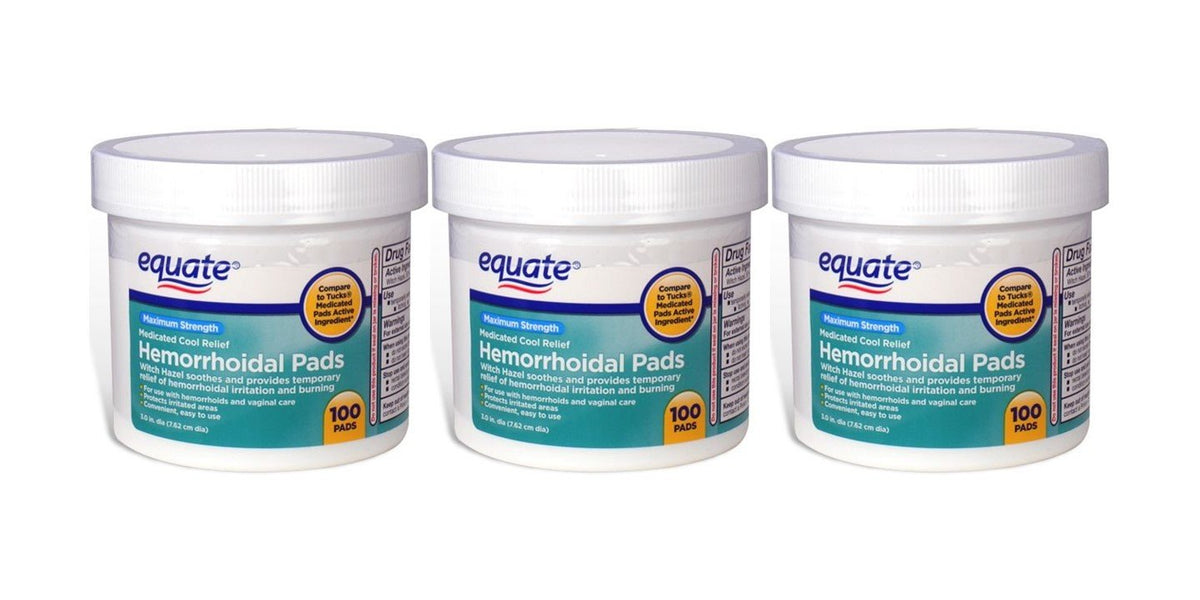 Equate almohadillas higienicas para hemorroides, uso externo y alivio suave en la piel