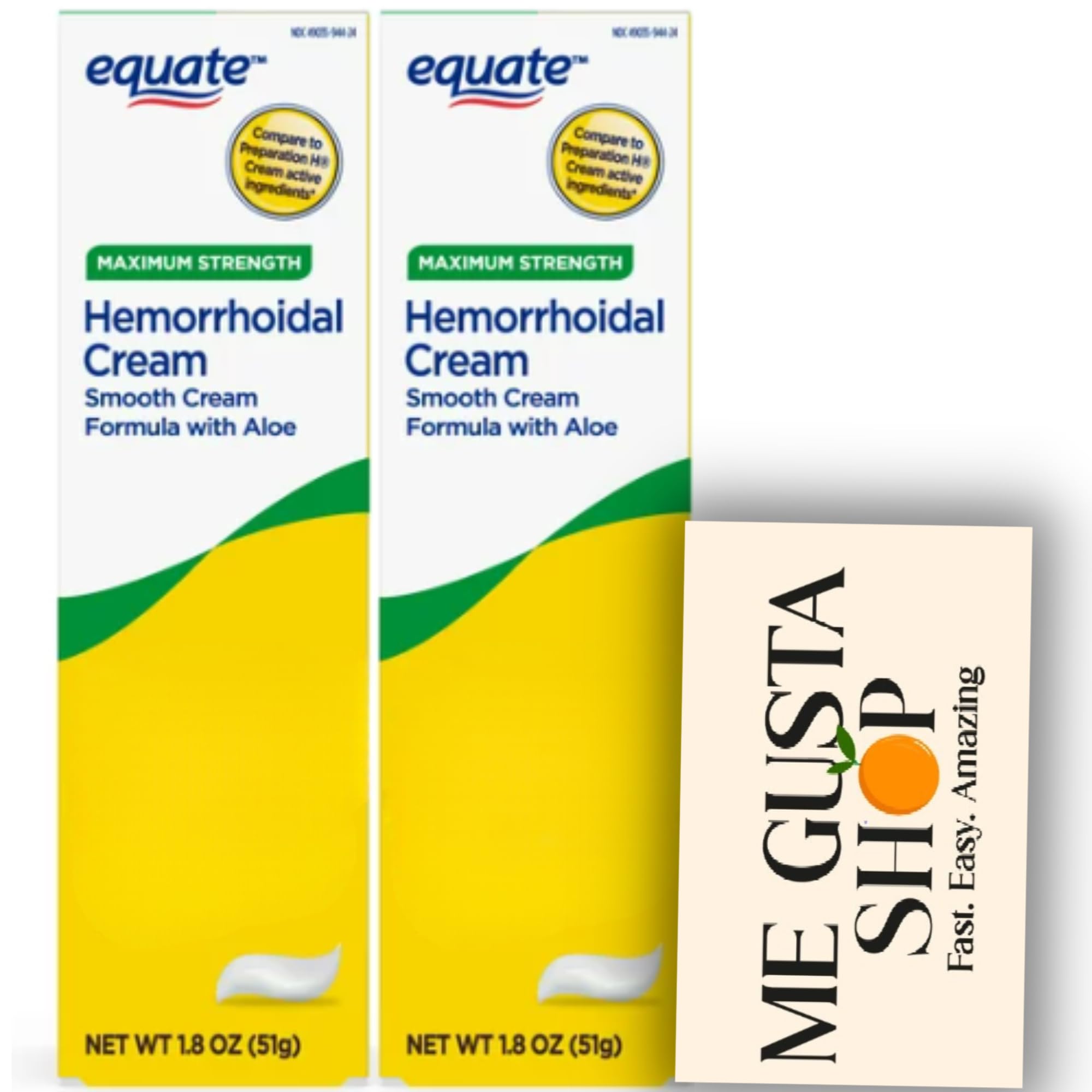 Uso diario externo con crema Equate, cuidado suave.