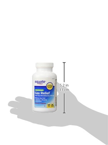 Equate Gas Relief: empaque de 96 tabletas masticables para uso diario.