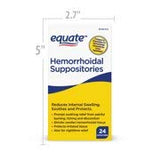 Equate Hemorroidales Supositorios, aplicador visible, inserción más suave.