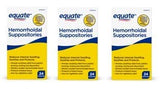 Equate Hemorroidales Supositorios, caja de 24 unidades, manejo cómodo diario.