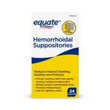 Equate Hemorroidales Supositorios, paquete de 3, conveniente para reabastecer.
