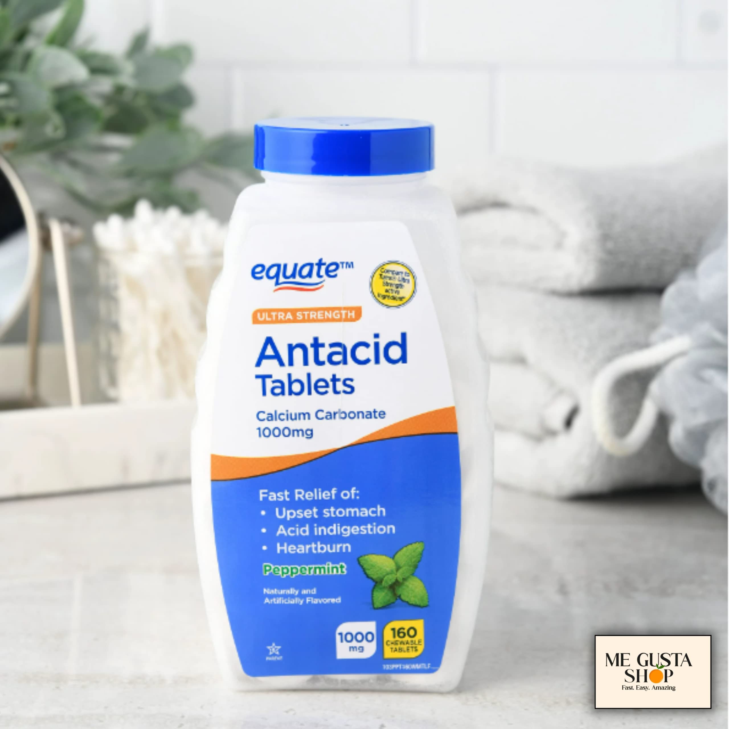 Tabletas Equate con aroma mentolado para una experiencia fresca.