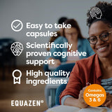 Equazen Eye Q – cápsulas dentro del envase, opción Omega 3 y 6