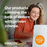 Equazen Eye Q Chews botella, presentación práctica para la rutina diaria.