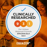 Equazen Eye Q Chews cápsulas masticables, fuente natural de omega-3 y omega-6.
