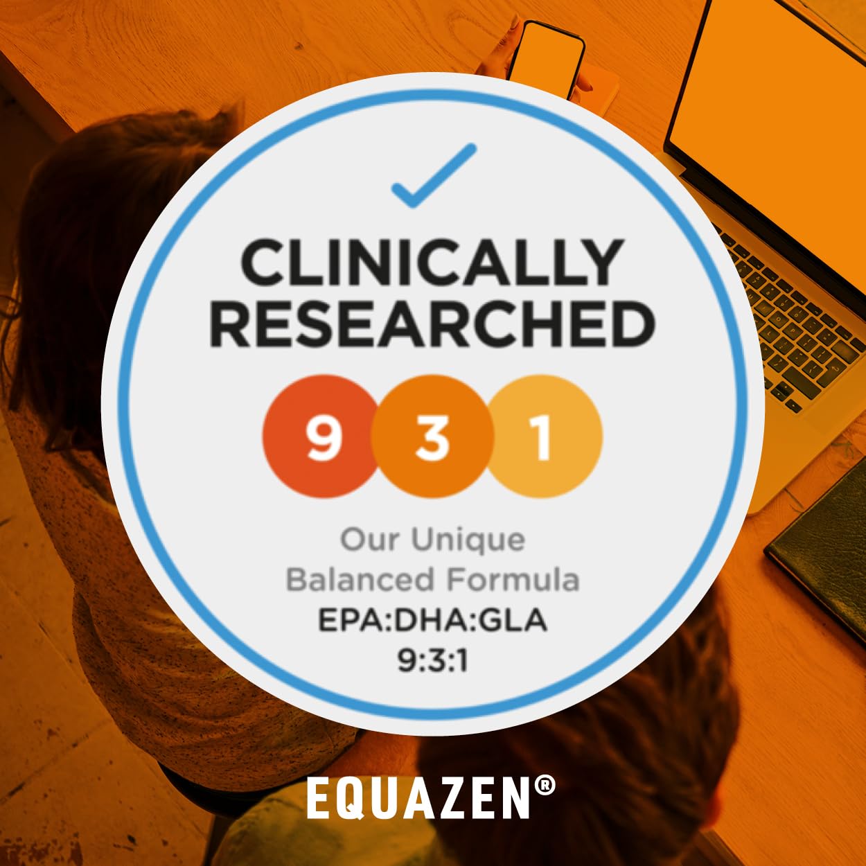 Equazen Eye Q – etiqueta frontal, información clara para consumidores