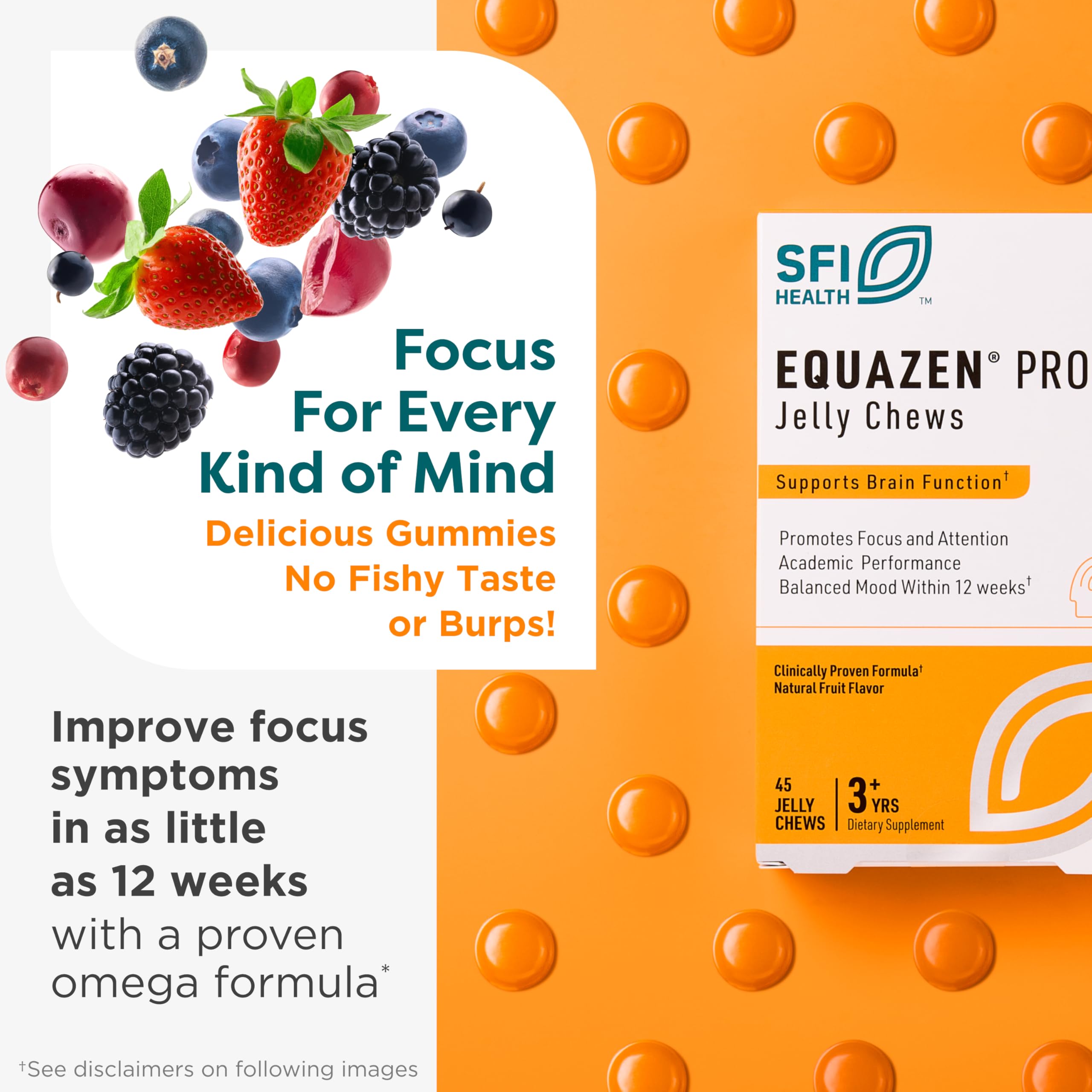 Equazen Pro gominolas, textura suave, fácil de masticar para adolescentes.